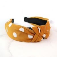 Mustard & White Polka Dot Headband by Peace of Mind